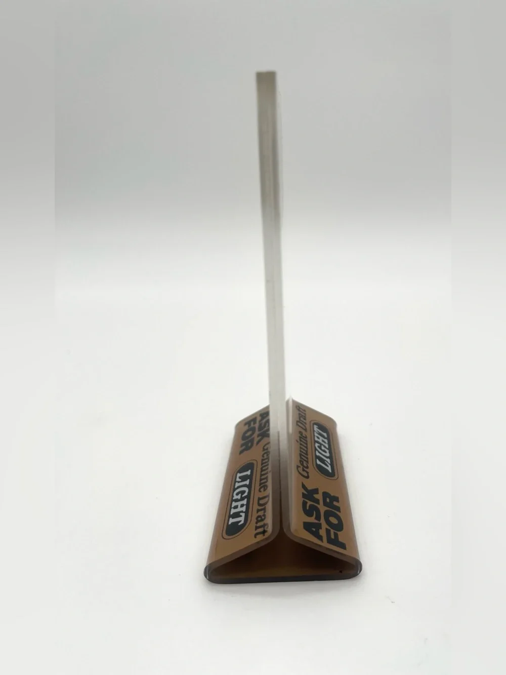 Miller Genuine Draft Light Beer Table Tent Menu Bar Display Acrylic Holder Sign